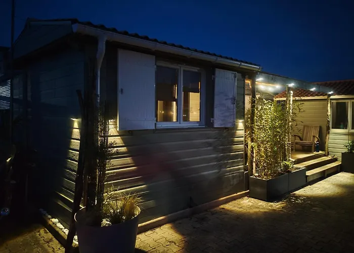 Chalet 47m2 climatisé, piscine,linge fourni