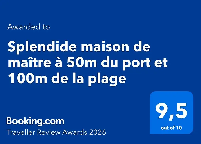 Splendide maison de maître à 50m du port et 100m de la plage