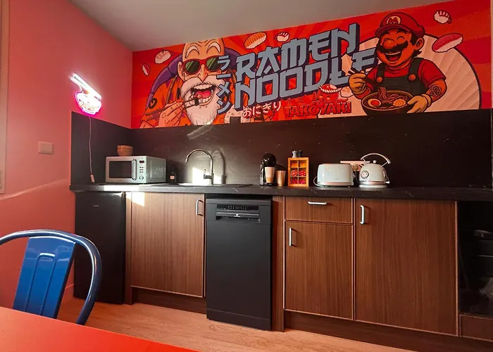 Studio Manga privé - Confort, Kozhi, proche Lorient&Plages - Jeux d'arcade - soirées ciné