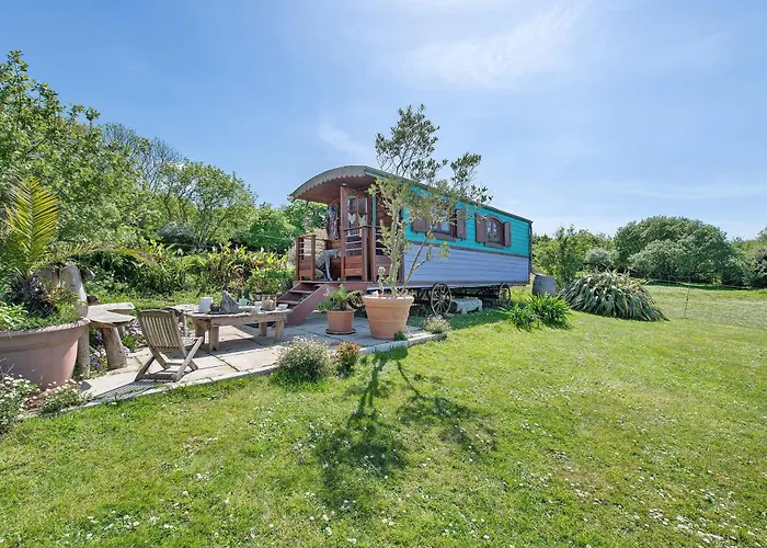 Roulotte de luxe vue mer 180° ,et un ha de verdure