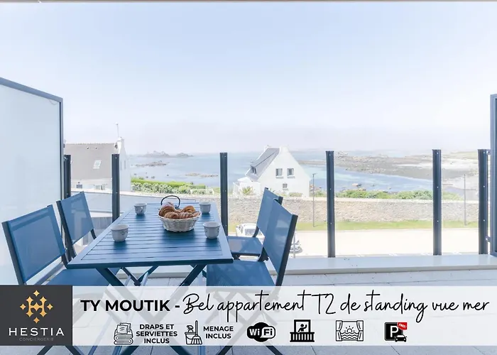 TY MOUTIK - Bel appartement T2 de standing vue mer