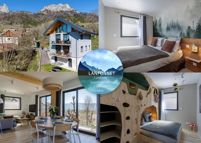 La Fruitière de Vérel, logements modulables neufs, calmes, entre lac et montagne, max 11 personnes