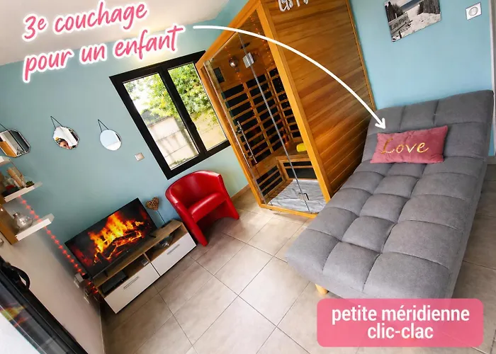 Mini VILLA Coup de Coeur avec Jacuzzi et Sauna Clim Jardin clos et parking sur place