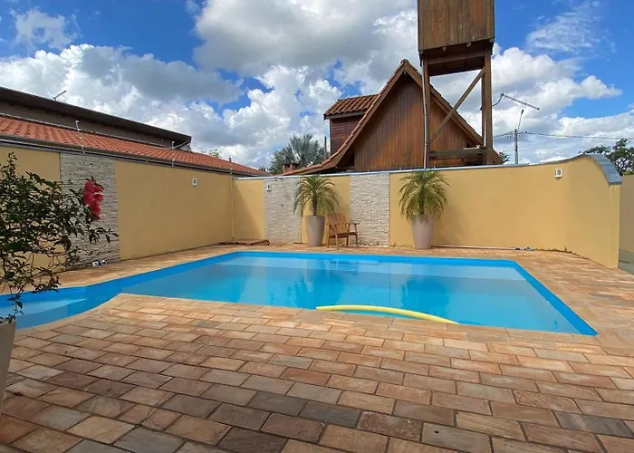 Cantinho Rústico Brotas SP + Piscina Privativa + Ar Condicionado