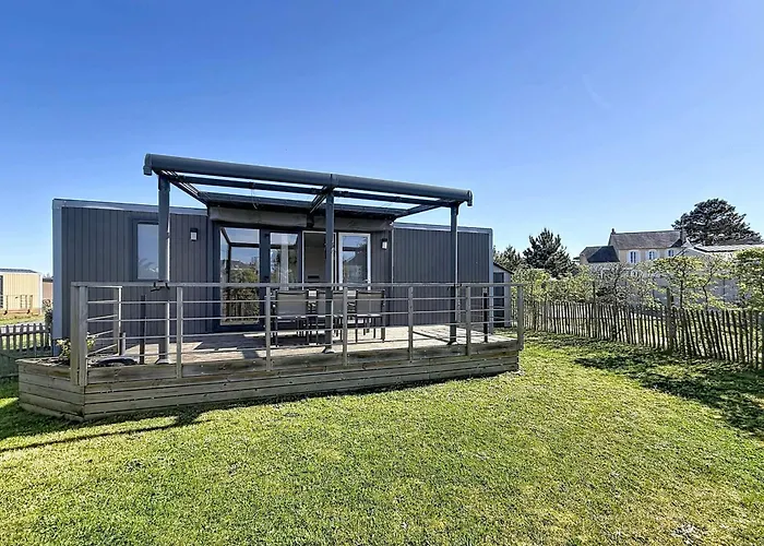 Mobil-home 6 pers, 3 chambres, piscine chauffée, plage à 200m, terrasse couverte - FR-1-361A-12