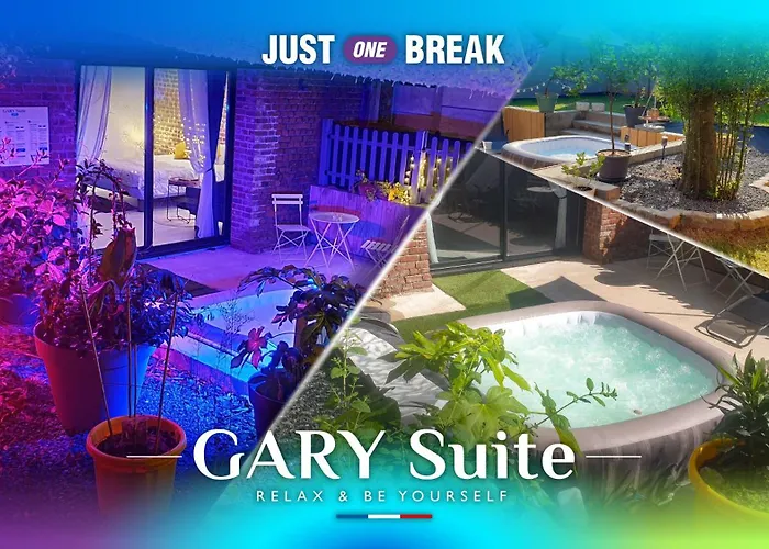 GARY Suite - Studio Cosy, Spa et jardin privatif à 4 min de Cambrai