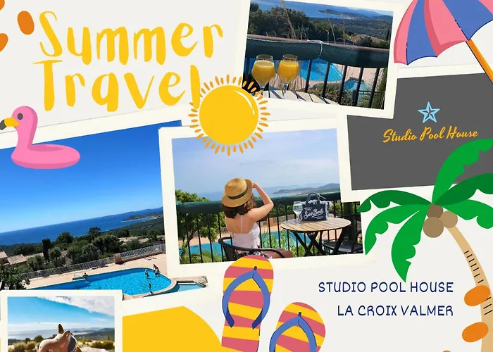 Studio Pool House 2 Etoiles Vue Mer Panoramique Amazing Sea View Wifi Linge Linen Inclus Aircondition