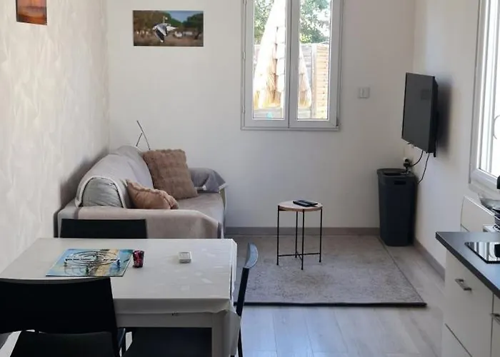 Beau logement avec terrasse, jacuzzi et terrain de pétanque privatif à 5 minutes de la plage