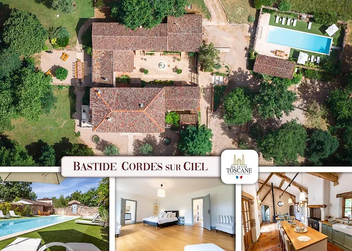 Bastide de Cordes sur Ciel - Piscine chauffée&Parc